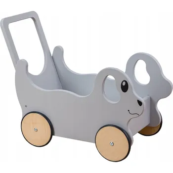 Odrážedlo Odrážedlo, odrážedlo nádoba, vozík na hračky - pejsek šedý