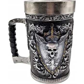 Sklenice EPICKÝ PIVNÍ SKLENICE HRNEK RODINA KAPULETICH NEREZOVÁ OCEL 550 ML LARP RPG