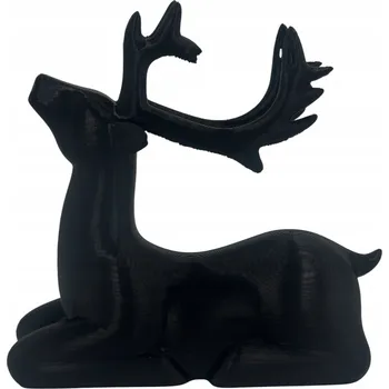 Vánoční dekorace Vánoční figurka Ležící jelen Sob Dekorace Vánoční ozdoba Černá