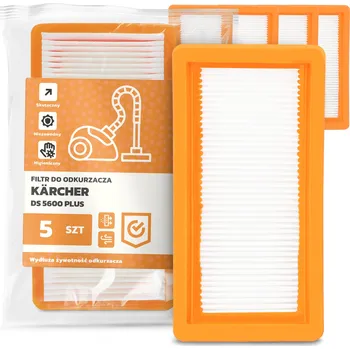 Filtr do vysavače 5x FILTR do VYSAVAČE Kärcher DS 5600 PLUS Vzduchový Omyvatelný FILTRY EM-W