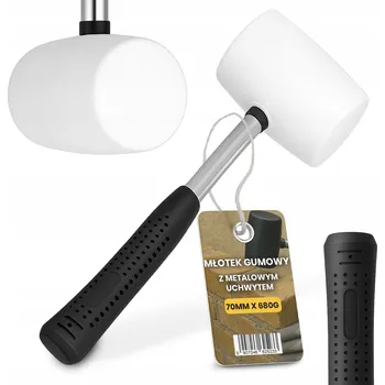 Kladivo GUMOVÁ KLADIVO 680 g Dlažební Zednické Klempířské Truhlářské Na Obklady Bílé CQ-T