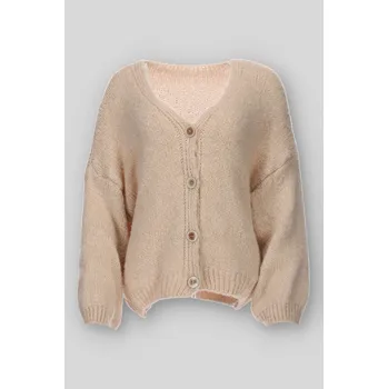 Dámský svetr Svetřík propínací oversize AD01 Itálie barva: béžová