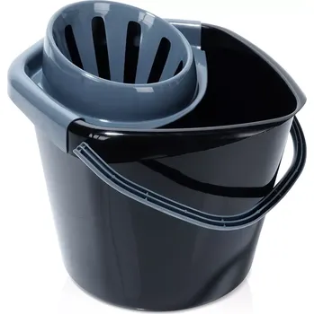 kbelík Plastové kbelík na mop s vymačkávačem 10 l, černý