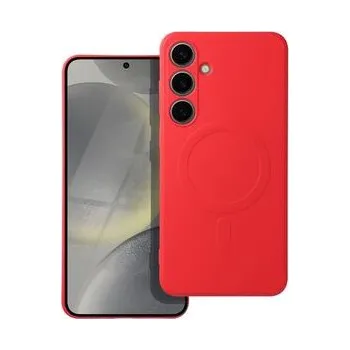 Pouzdro na mobilní telefon Kryt SILICONE MAG COVER kompatibilní s MagSafe pro SAMSUNG S24 Plus červený - OEM + zdarma možnost vyzkoušet a vrátit zboží do 30 dní