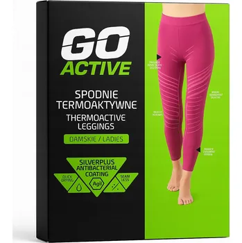 Dámské legíny GO ACTIVE Dámské termoaktivní dlouhé spodky růžové L / XL