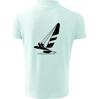 Pánská košile Katamarán na vodě - Polokošile pánská Pique Polo 203 - 4XL ( Frost )