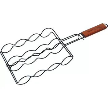 Příslušenství pro gril Zamykací grilovací koš na klobásy, nepřilnavý, 50 × 19 cm