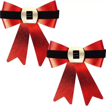 Vánoční dekorace Vánoční dekorační mašle 15 × 17 cm, sada 2 ks