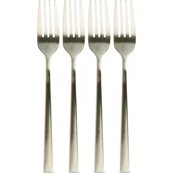 Příbor Sada zlatých dezertních vidliček z nerezové oceli, 4 ks