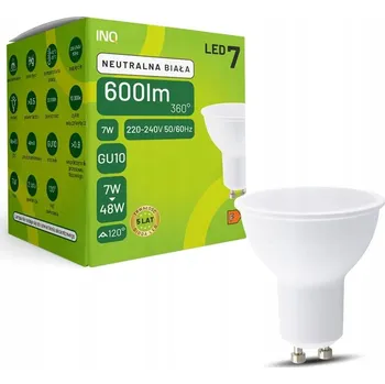 Žárovka LED žárovka MR16 GU10 7W 600lm 4000K INQ
