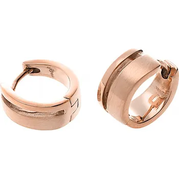 Souprava šperků MPM Dámské ocelové nerezové náušnice 8037 - růžově pozlacené