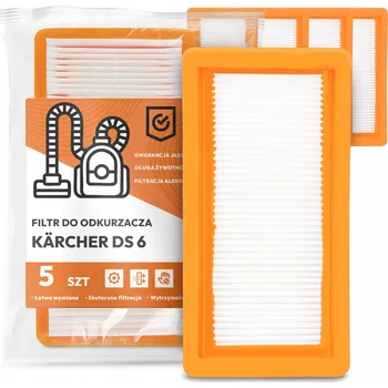 Filtr do vysavače 5x FILTR do VYSAVAČE Kärcher DS 6 Vzduchový Omyvatelný Silný FILTRY EM-W