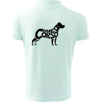 Pánská košile Cane corso nápis v těle - Polokošile pánská Pique Polo 203 - 4XL ( Frost )