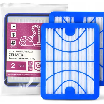 Filtr do vysavače 2x FILTR do VYSAVAČE Zelmer Solaris Twix 5500.0 HQ Vzduchu HEPA EM-W