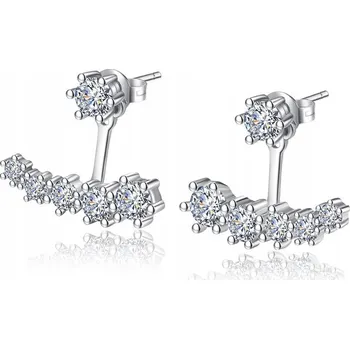 Náušnice Náušnice klasické puzetky stříbrné měděné se zirkony