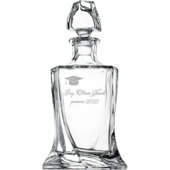 Dekorant Bohemia Crystal křišťálová karafa na whisky k promoci Quadro