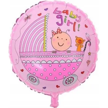 Balónek FÓLIOVÝ BALÓNEK BABY SHOWER VÍTEJ DĚVČÁTKO 45 CM