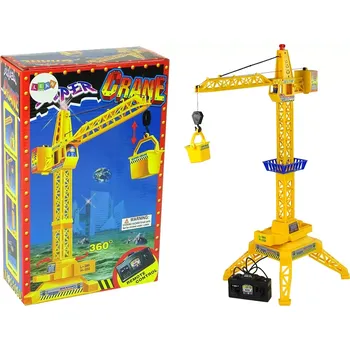 autíčko Dálkově ovládaný stavební jeřáb 60 cm s hákem a košem