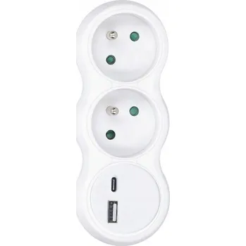 Elektrická zásuvka Elektrická zásuvková lišta s USB, do desky stolu Solight bílá