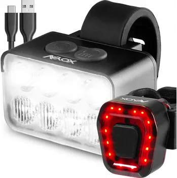 Cyklosvítilna SADA SVĚTEL NA KOLO PŘEDNÍ A ZADNÍ USB-C VAYOX