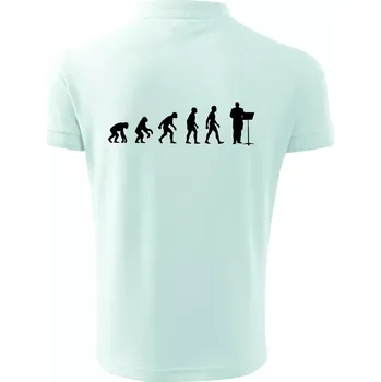 Pánská košile Evoluce sbormistr zepředu - Polokošile pánská Pique Polo 203 - M ( Frost )