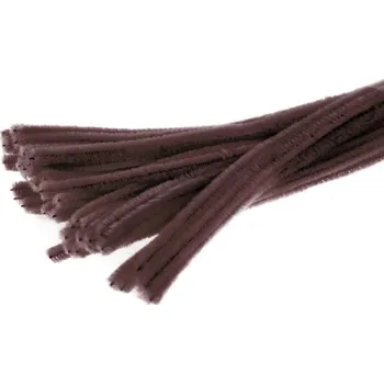 Hobby drát Chlupaté drátky hnědé, 6mm/30cm,40ks