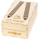 Avantgard Dřevěná dárková krabička na šle Pro ženicha, 921-3716, Přírodní dřevo