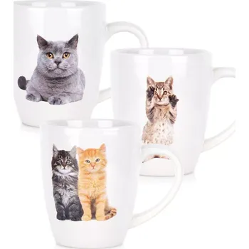 Sada keramických hrnků s kočkami 220 ml, 3 ks