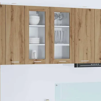 Příborník do zásuvky vidaXL Závěsná skříňka se dveřmi 2 pcs Artisanový dub 40 x 31 x 80 cm