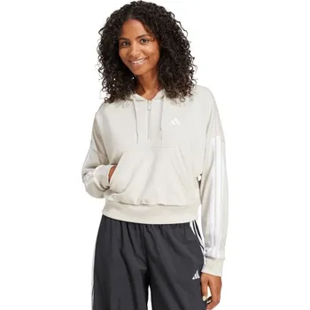 Dámská mikina Dámská mikina adidas Essentials French Terry Quarter-Zip Hoodie beige JN1958 XL