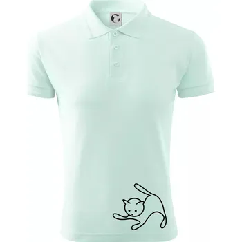 Pánská košile Kočka si hraje - Polokošile pánská Pique Polo 203 - 4XL ( Frost )