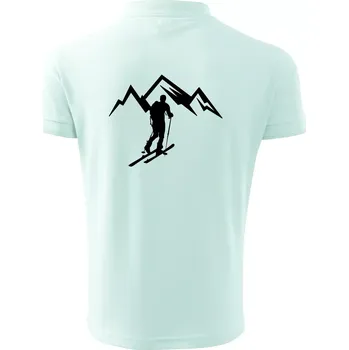 Pánská košile Skialp výlet na hory - Polokošile pánská Pique Polo 203 - 4XL ( Frost )