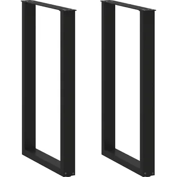 Jídelní stůl vidaXL Nohy barového stolu ve tvaru U, 2 ks, černé, 60 x (100-101) cm, ocel