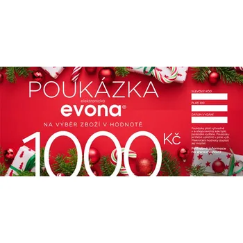 Vánoční dekorace EVONA a.s. Vánoční elektronická poukázka - POUKÁZKA VÁNOČNÍ ELEKTRONICKÁ 1000 - doprava zdarma
