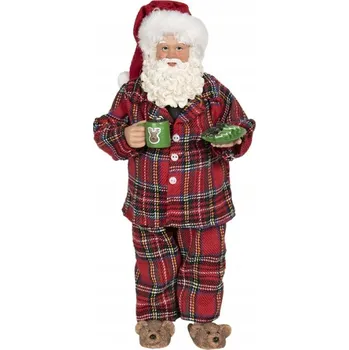 Vánoční dekorace Vánoční dekorace Mikuláš v pyžamu - 14x10x28 cm