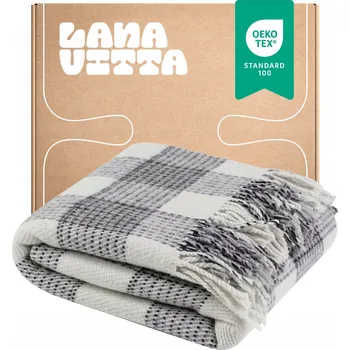 Prostěradlo Vlněná deka Lanavitta 140 cm x 200 cm šedá