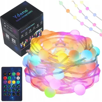 Vánoce VÁNOČNÍ OSVĚTLENÍ NA STROMEČEK 80 LED 10m MULTIKOLOR VENKOVNÍ VNITŘNÍ