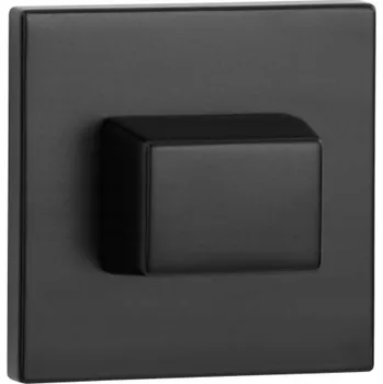 Dveřní kování Kvadratická rozeta Fit, WC zámek, černá VDS