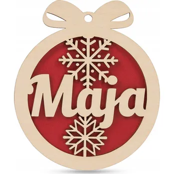 Vánoční dekorace Vánoční Baňky se jménem na vánoční stromeček Personalizovaná Vánoční Koule Štědrý den firemní dárek 8 x 9 cm žlutá