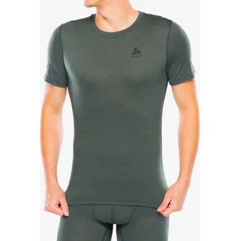 Spodní prádlo s dlouhým rukávem Odlo Merino 160 BL Top Crew Neck SS zelený vel. XXL