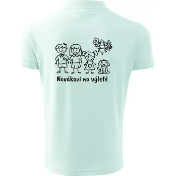 Pánská košile Vaše rodina na výletě - Polokošile pánská Pique Polo 203 - 5XL ( Frost )