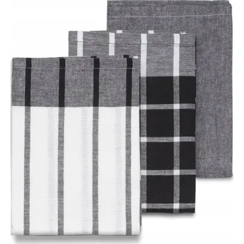 Utěrka Utěrky na nádobí KELA 65 x 45 cm černo-bílé 3 kusy