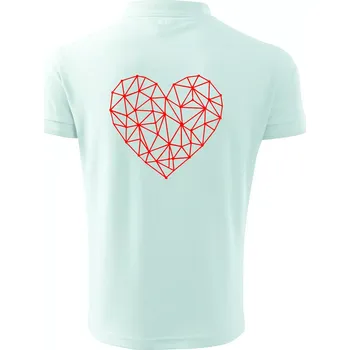 Pánská košile Srdce síť - Polokošile pánská Pique Polo 203 - 4XL ( Frost )