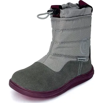 Chlapecká zimní obuv Dětské zimní barefoot boty s membránou Bugga RUBA Grey B00197-09 Velikost: 33