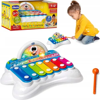 Hudební nástroj pro děti Chicco Xylofon Duha Činely 3v1 98191
