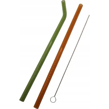 Brčka Skleněné Trubičky s Čističem Opakovaně Použitelné 2ks