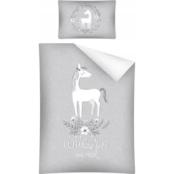 Povlečení Sada povlečení Detexpol 90 x 120 cm šedá