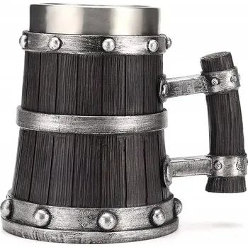 Sklenice EPICKÝ PIVNÍ SKLENICE HRNEK HOSTINA HRDINŮ NEREZOVÁ OCEL 550 ML LARP RPG