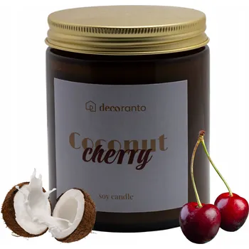 Svíčka Świeca Sojowa Zapachowa Kokos & Wiśnia 180 ml Přírodní svíčka Decoranto