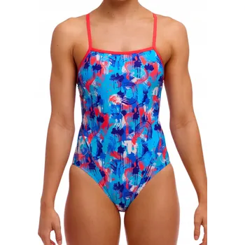 Dámské plavky Plavky FUNKITA Messy Messy Messy - Jednoduchá ramínka 10 (UK32) S